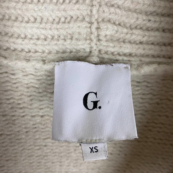 Goop G. Label Lana Ivory Knit Merino Wool Button Front Long Sleeve Cardigan XS - Picture 5 of 6